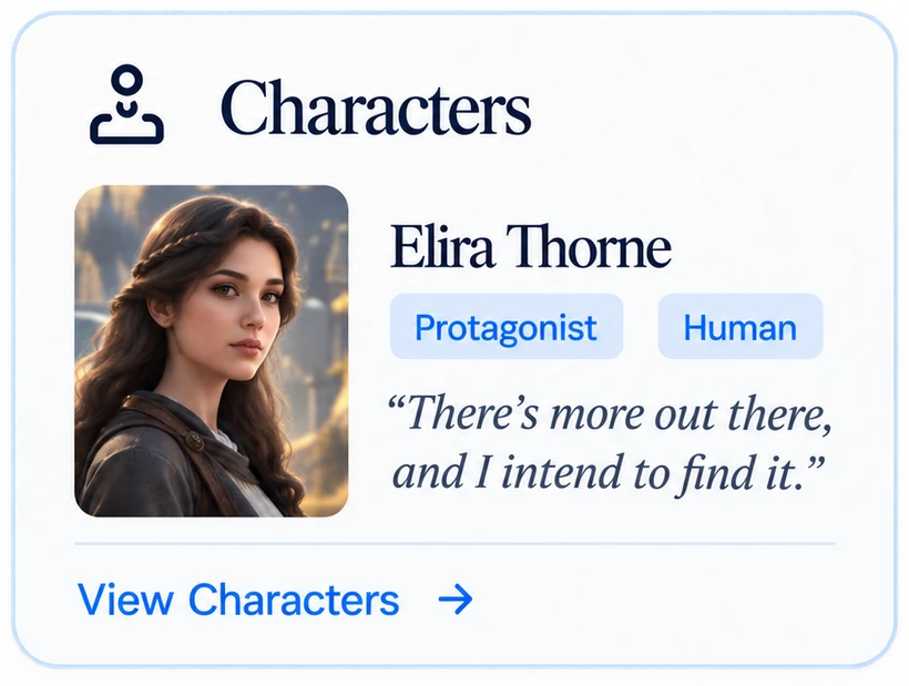 Scheda dei personaggi: Elira Thorne, protagonista